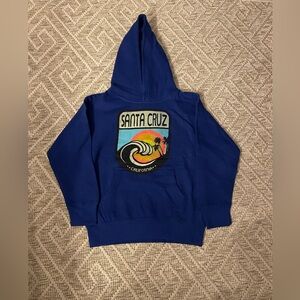 Brand New Santa Cruz Skateboards Kids Blue Hoodie -YS